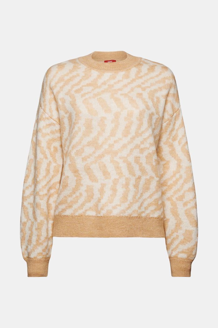 Wool-Mohair Blend Sweater, DUSTY NUDE, detail image number 7