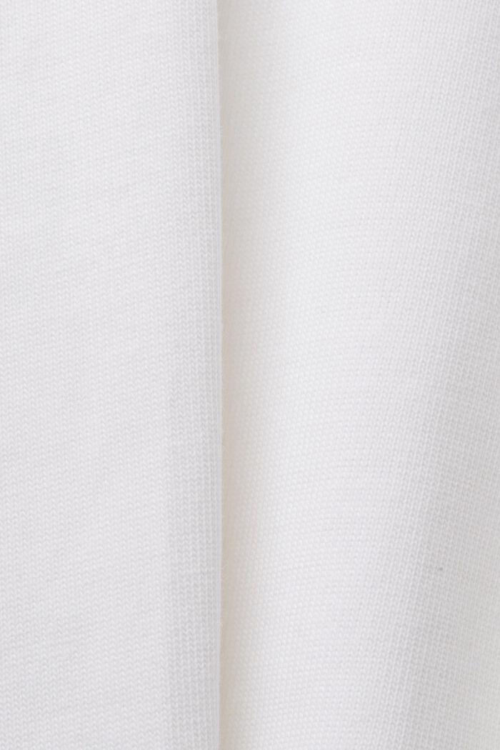Cropped Jersey Crewneck T-shirt, WHITE, detail image number 5