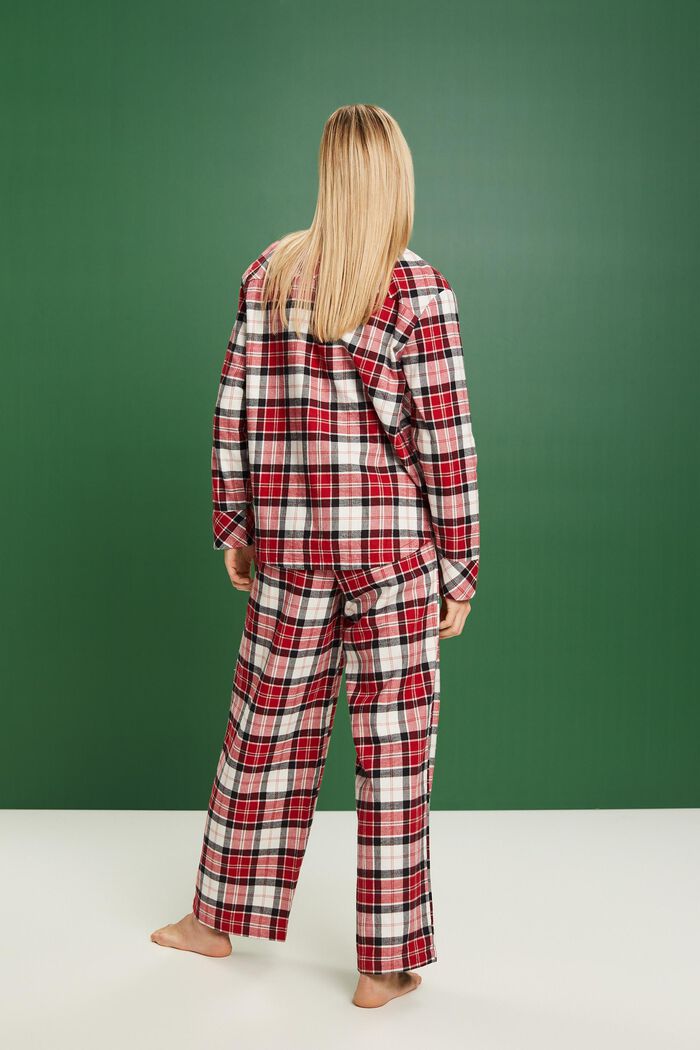 Checked Flannel Pyjama Set, NEW RED, detail image number 3