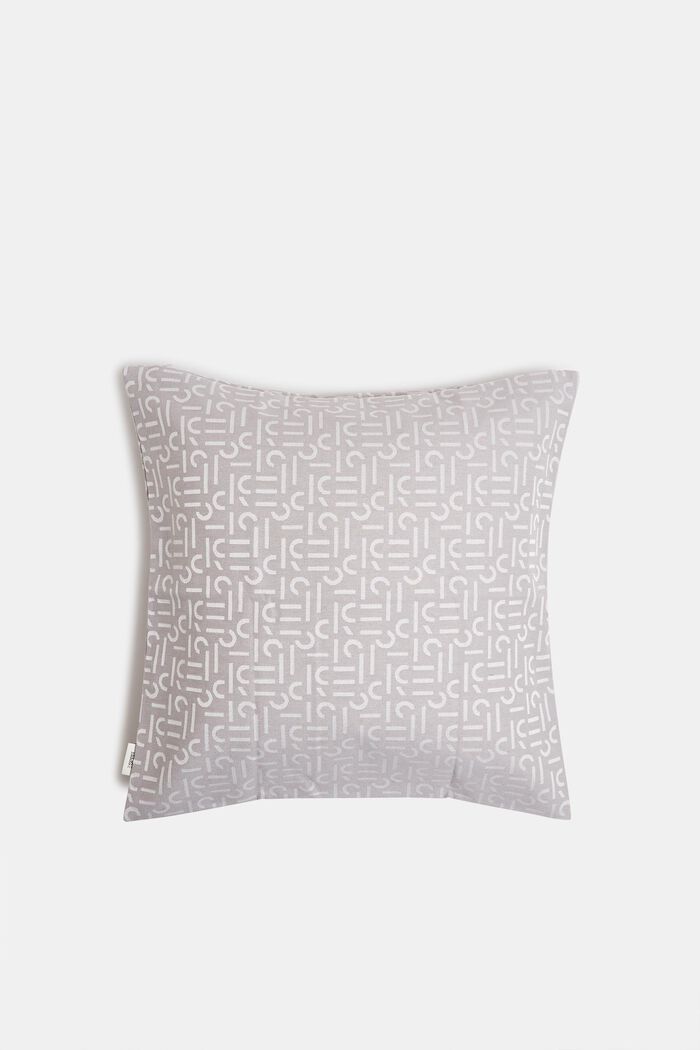 Cushion cover with a woven pattern, GREY, detail image number 0