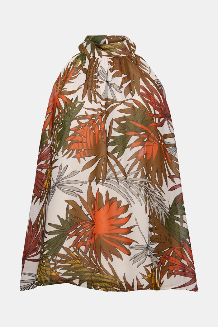 Chiffon blouse top with a botanical print, LIGHT PINK, detail image number 6