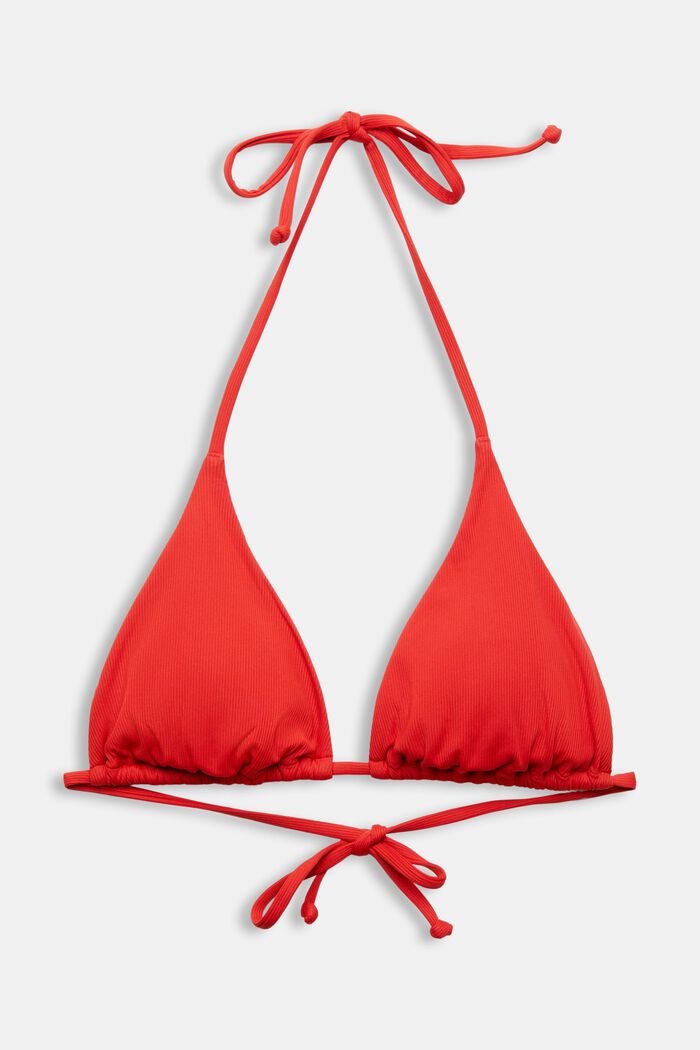 Padded Triangle Bikini Top, DARK RED, detail image number 4