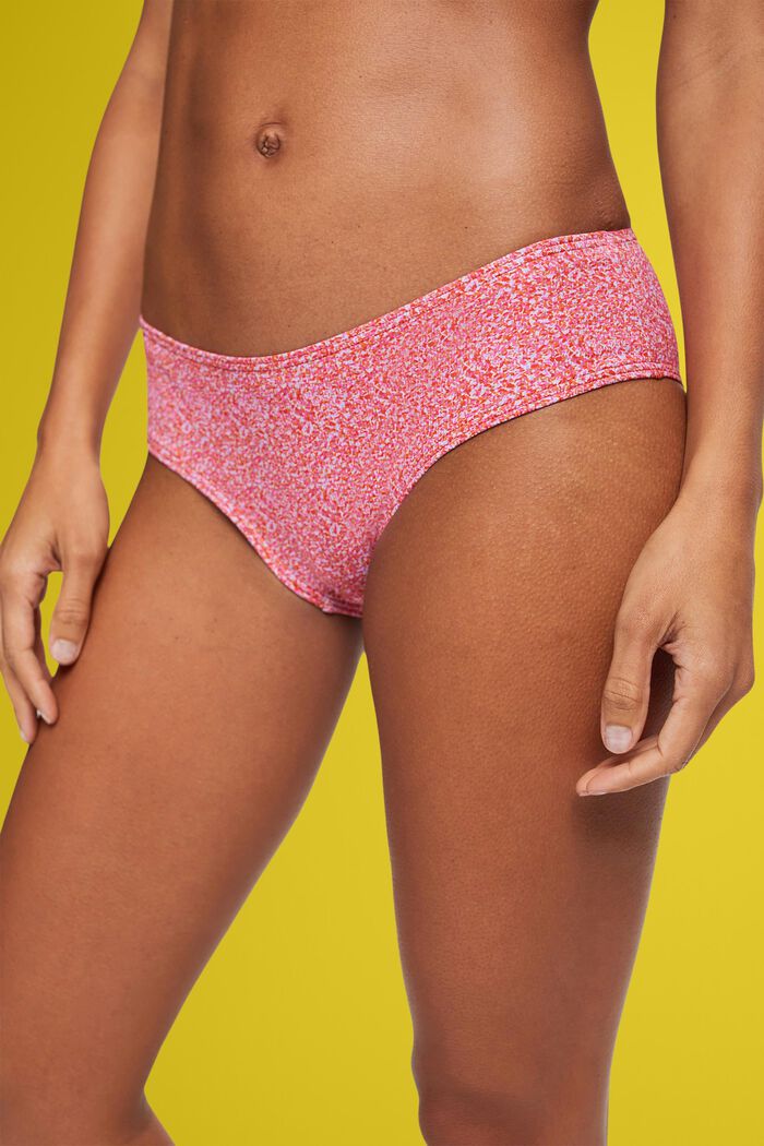 Hipster-style bikini bottoms with all-over print, PINK, detail image number 1