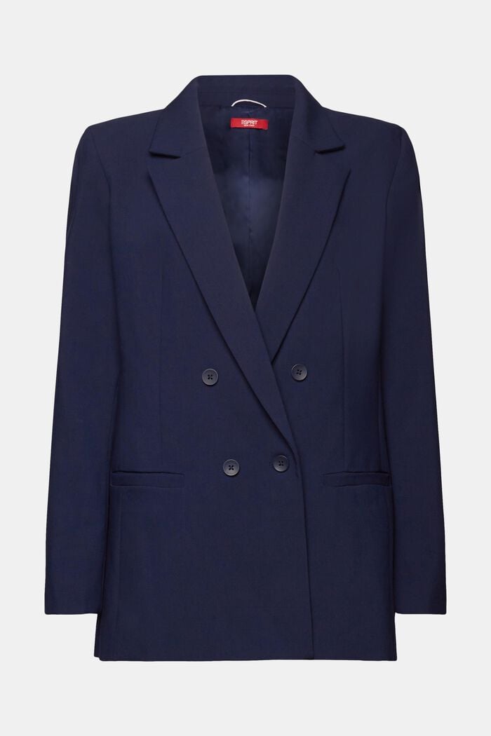 Double-breasted loose fit blazer, NAVY, detail image number 6