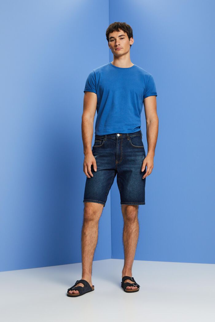 Jeans bermuda shorts, BLUE LIGHT WASHED, detail image number 5