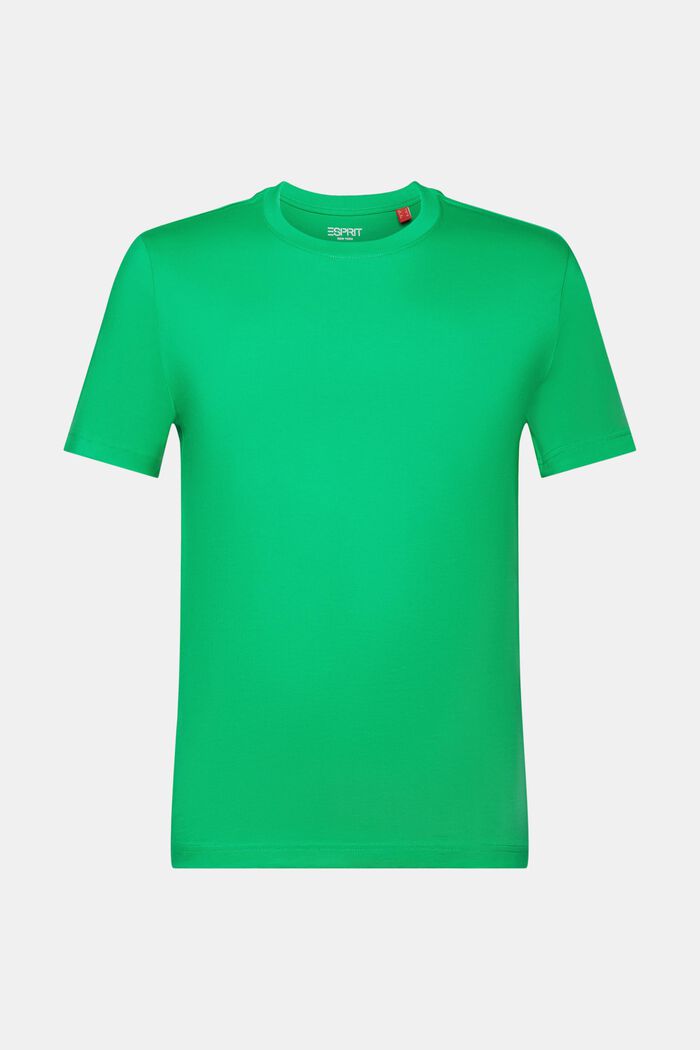 Pima Cotton-Jersey Crewneck T-Shirt, GREEN, detail image number 7