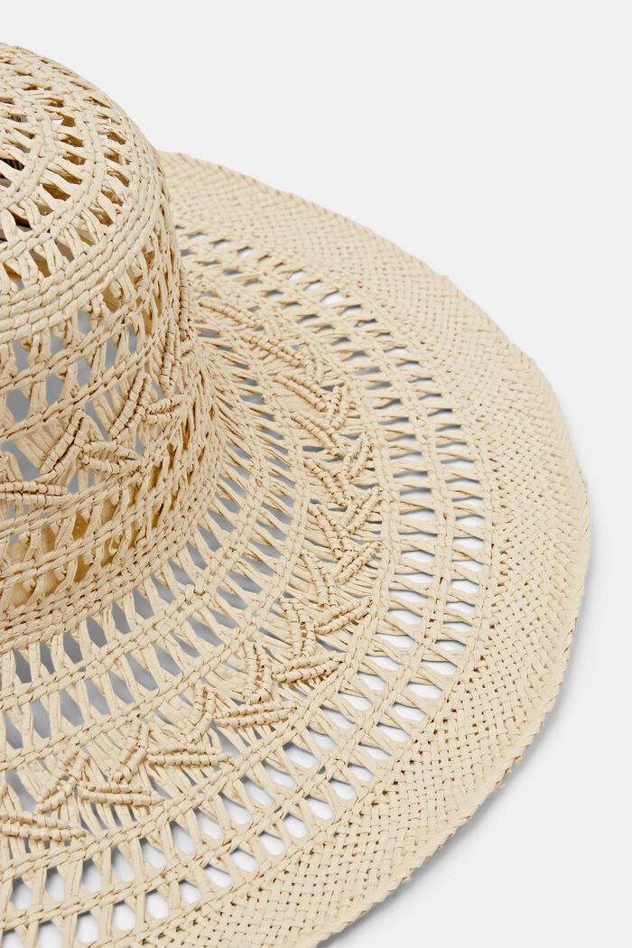 Braided Straw Cloche Hat, CREAM BEIGE, detail image number 1