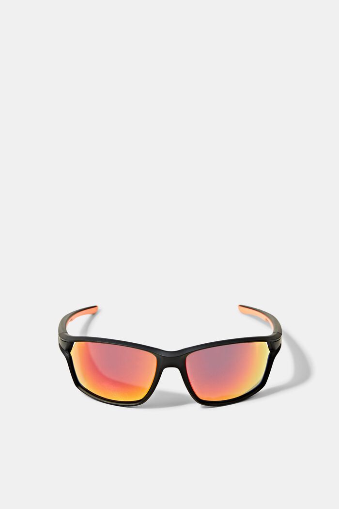 Sports sunglasses with mirrored lenses, RED, detail image number 0