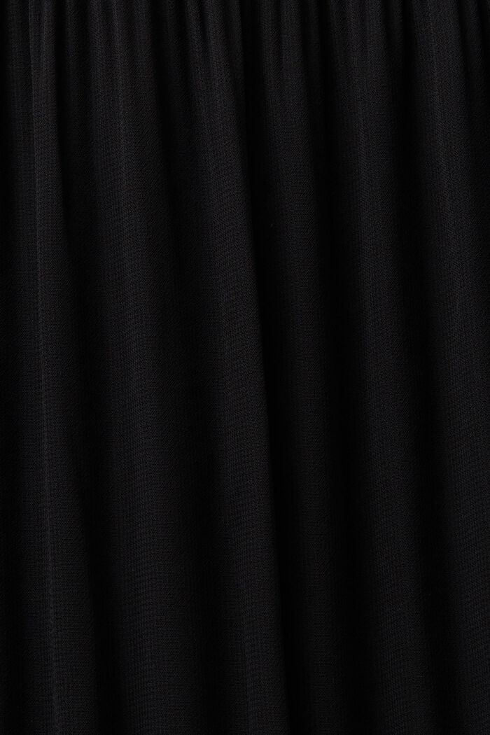 Plissé-Chiffon Midi Skirt, BLACK, detail image number 5