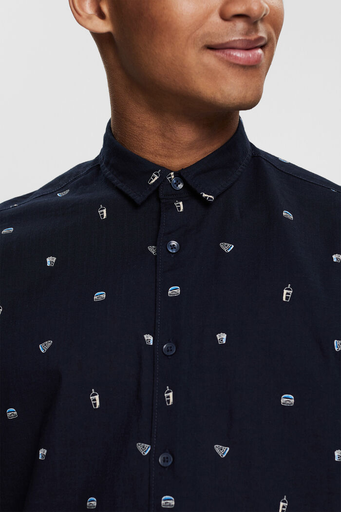 Shirt with a printed motif , DARK BLUE, detail image number 2