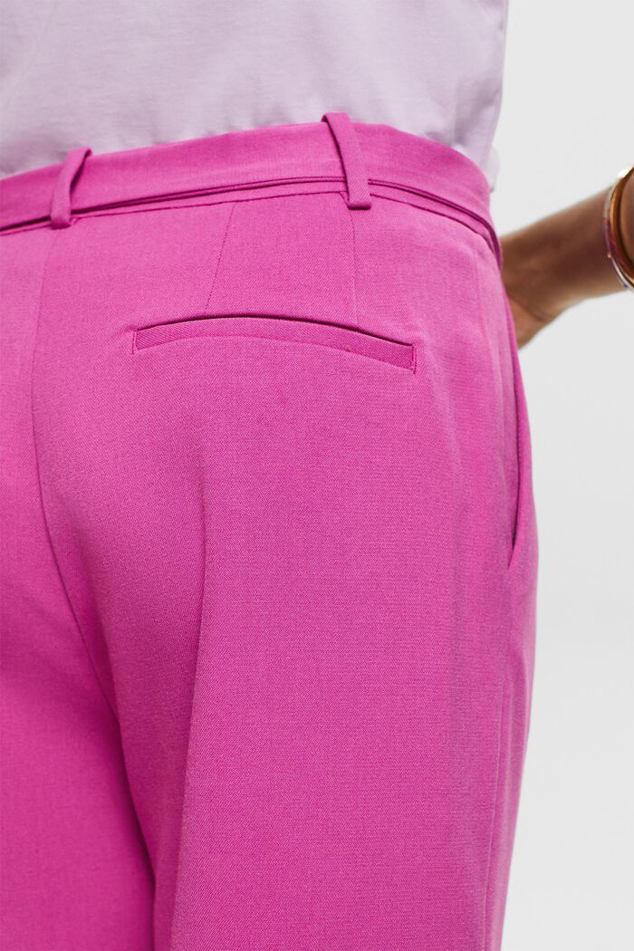 Bermuda shorts with waist pleats, PINK FUCHSIA, detail image number 4
