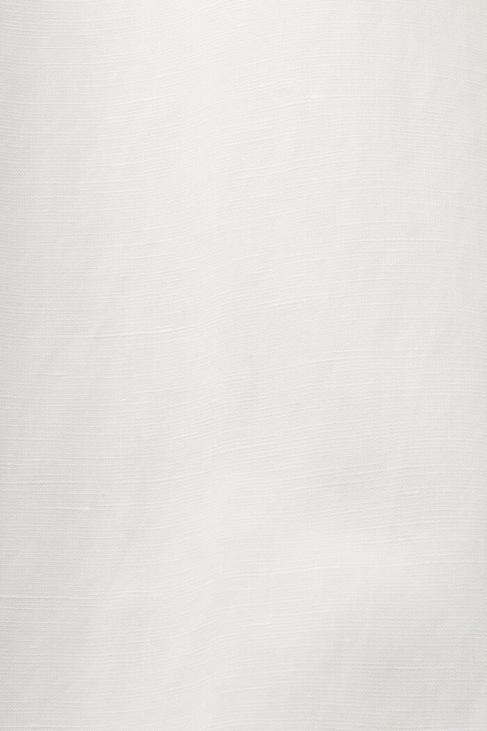 Short-sleeved shirt, linen blend, WHITE, detail image number 4