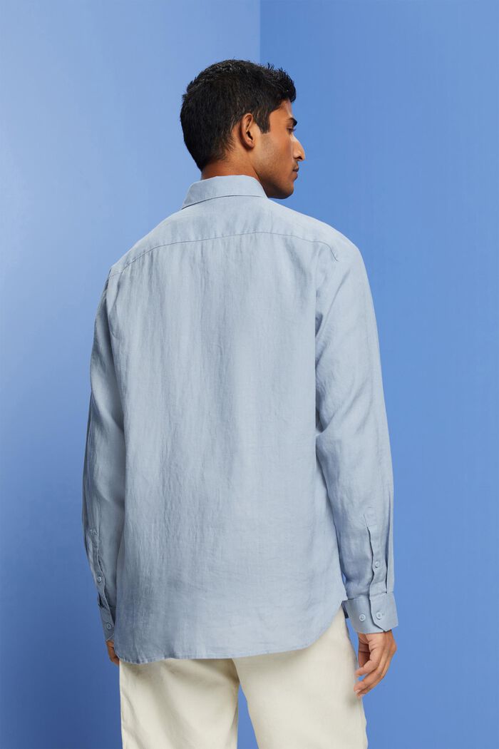 Linen shirt, LIGHT BLUE LAVENDER, detail image number 3