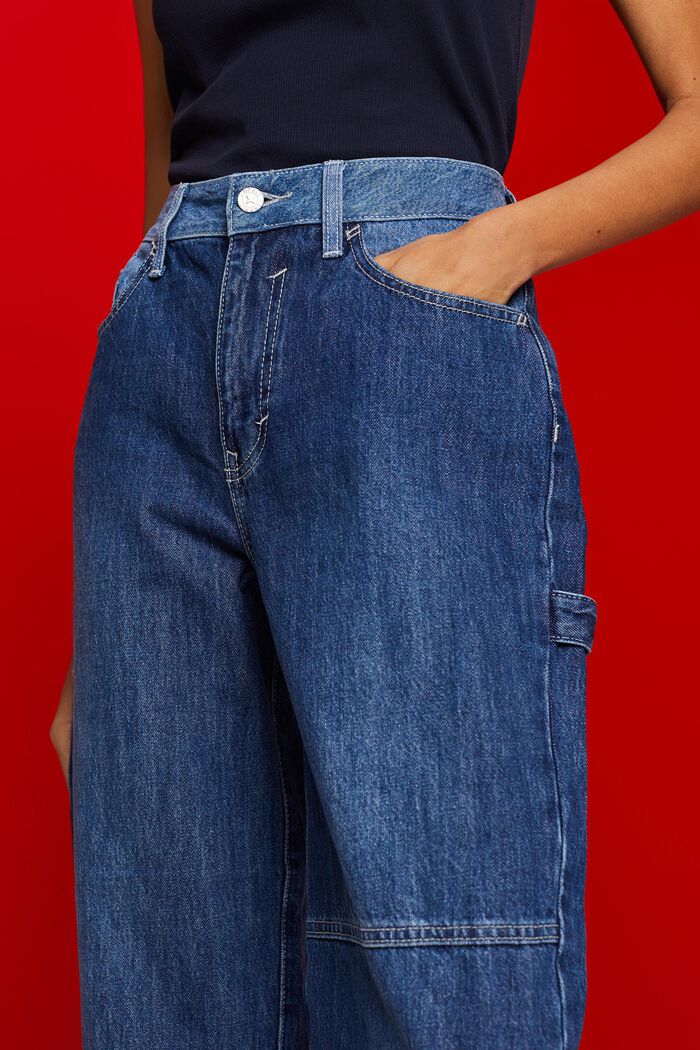 90s Asymmetric Wide-Leg Jeans, BLUE LIGHT WASHED, detail image number 2