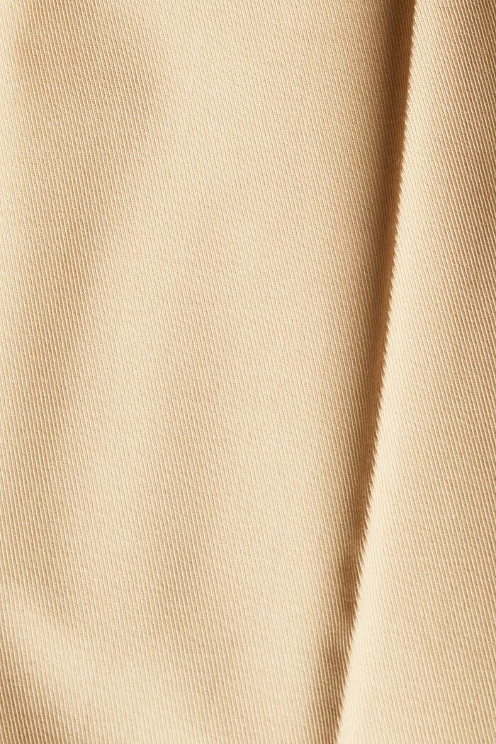 Cropped fabric trousers, CAMEL, detail image number 4
