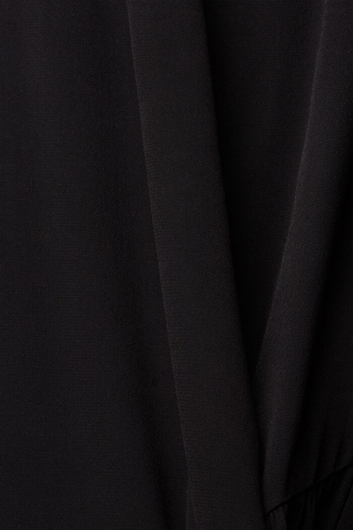 Asymmetric wrap-over skirt, BLACK, detail image number 4