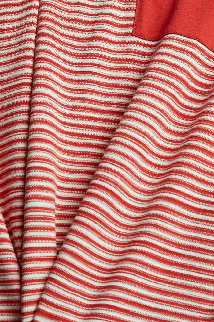 Striped sweatshirt with a breast pocket, RED ORANGE, detail image number 1