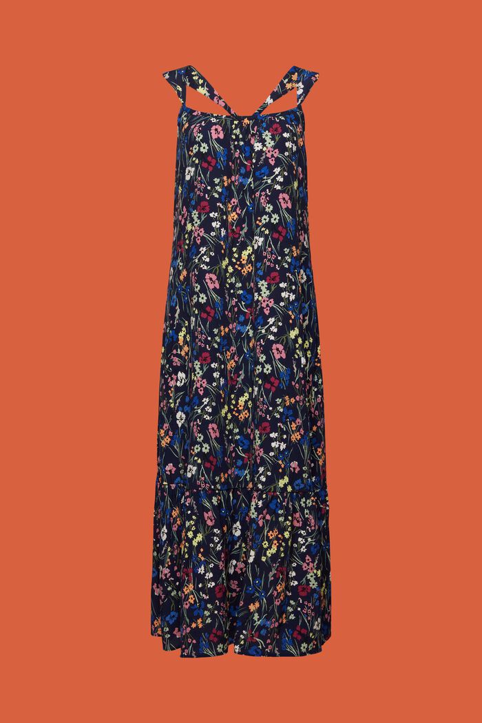 Patterned midi dress, NAVY, detail image number 6