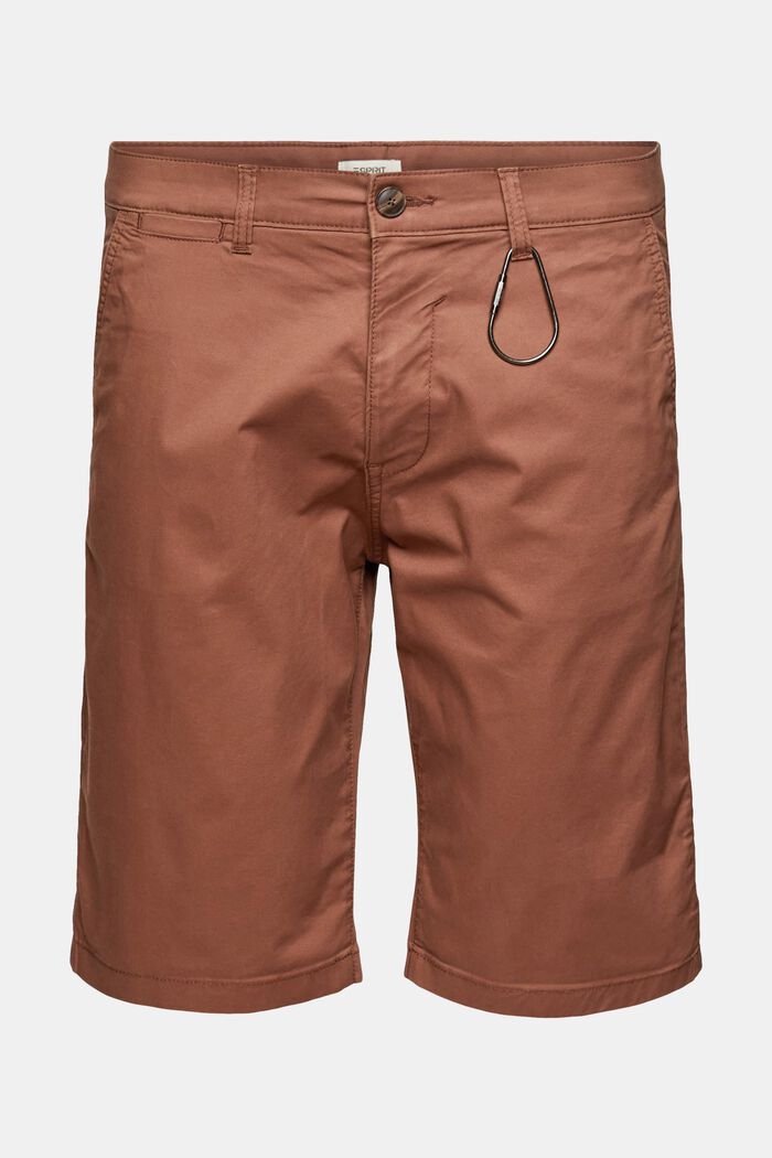 Short organic cotton trousers, RUST BROWN, detail image number 2