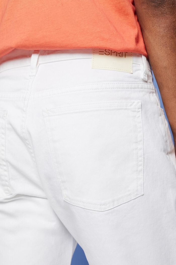 White stretch jeans, WHITE, detail image number 4