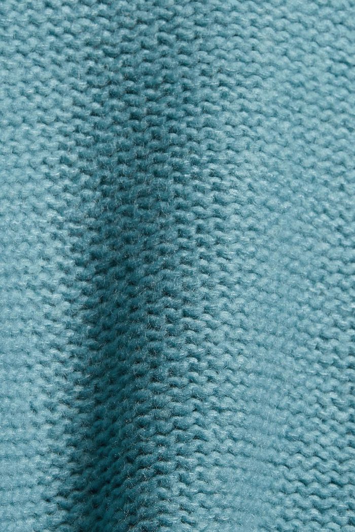 Wool blend: cable knit cardigan, LIGHT AQUA GREEN, detail image number 4
