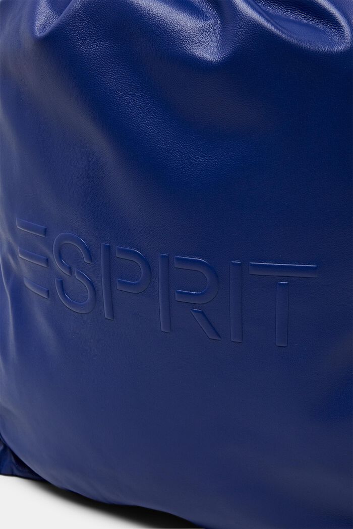 Leather Logo Drawstring Backpack, BRIGHT BLUE, detail image number 1