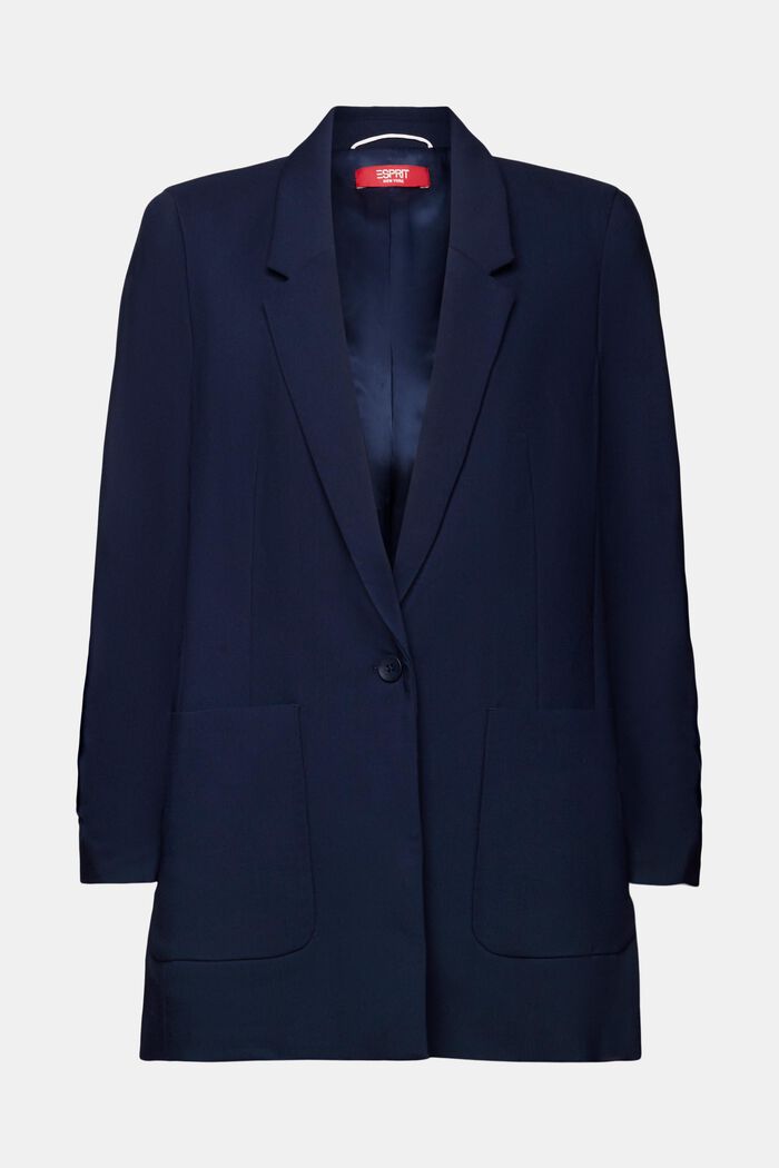 Blazer with draped sleeves, NAVY, detail image number 6
