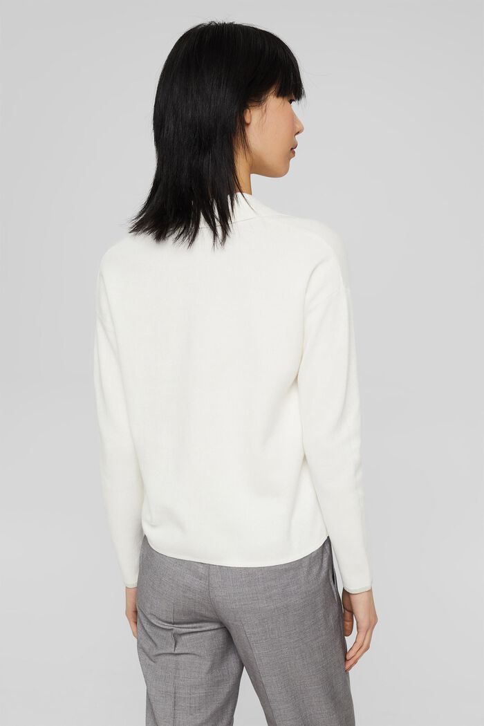 jumper with a turn-down collar, OFF WHITE, detail image number 3