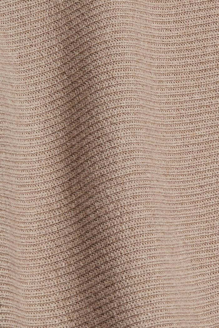 Batwing jumper in a wool and cashmere blend, LIGHT TAUPE, detail image number 4