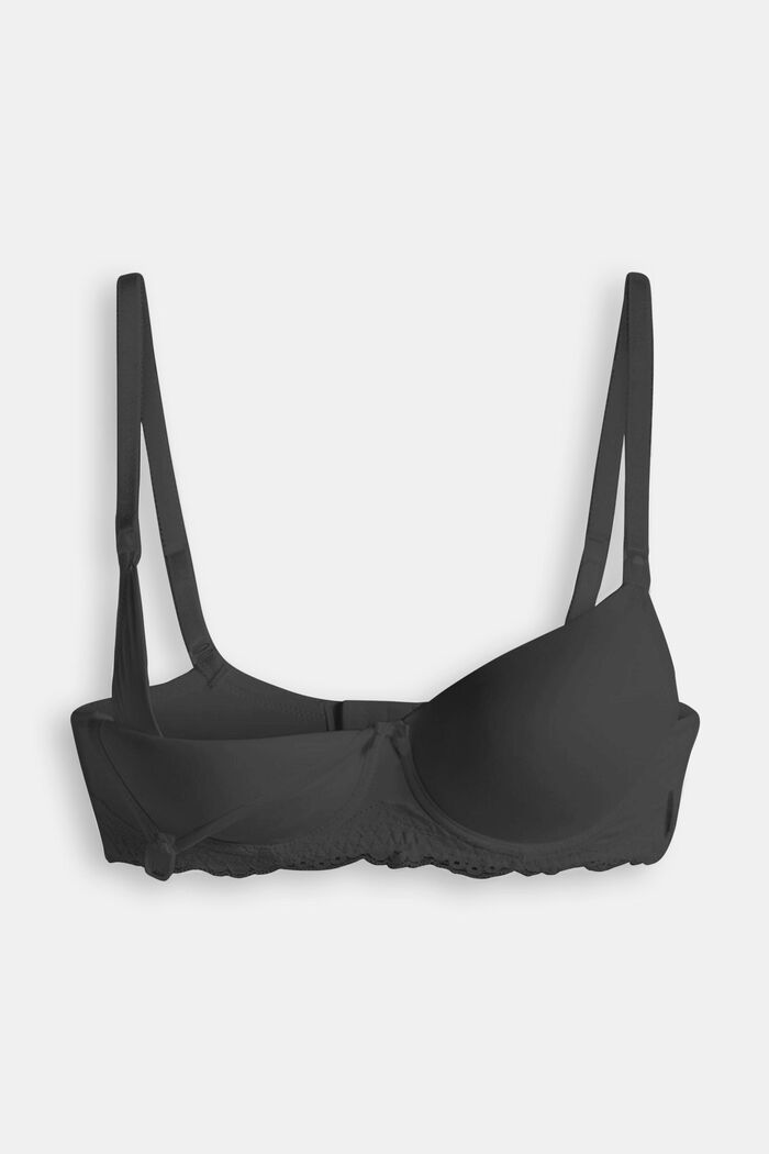 Nursing bra with underwiring and lace, BLACK, detail image number 1