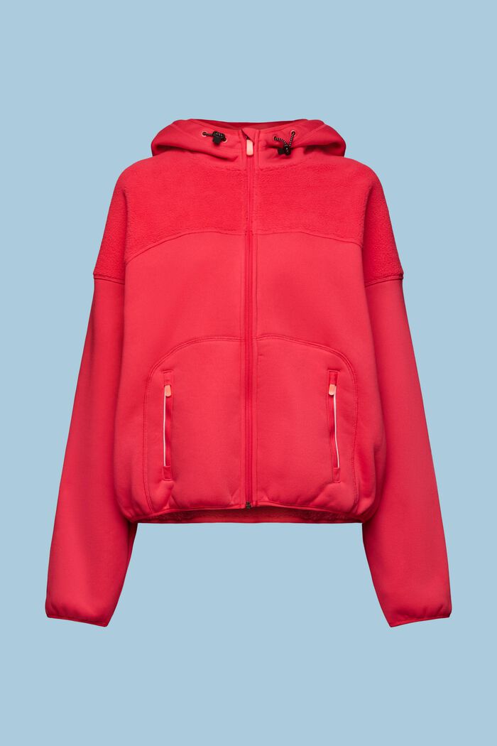 Insulated Zipper Hoodie, RED, detail image number 6
