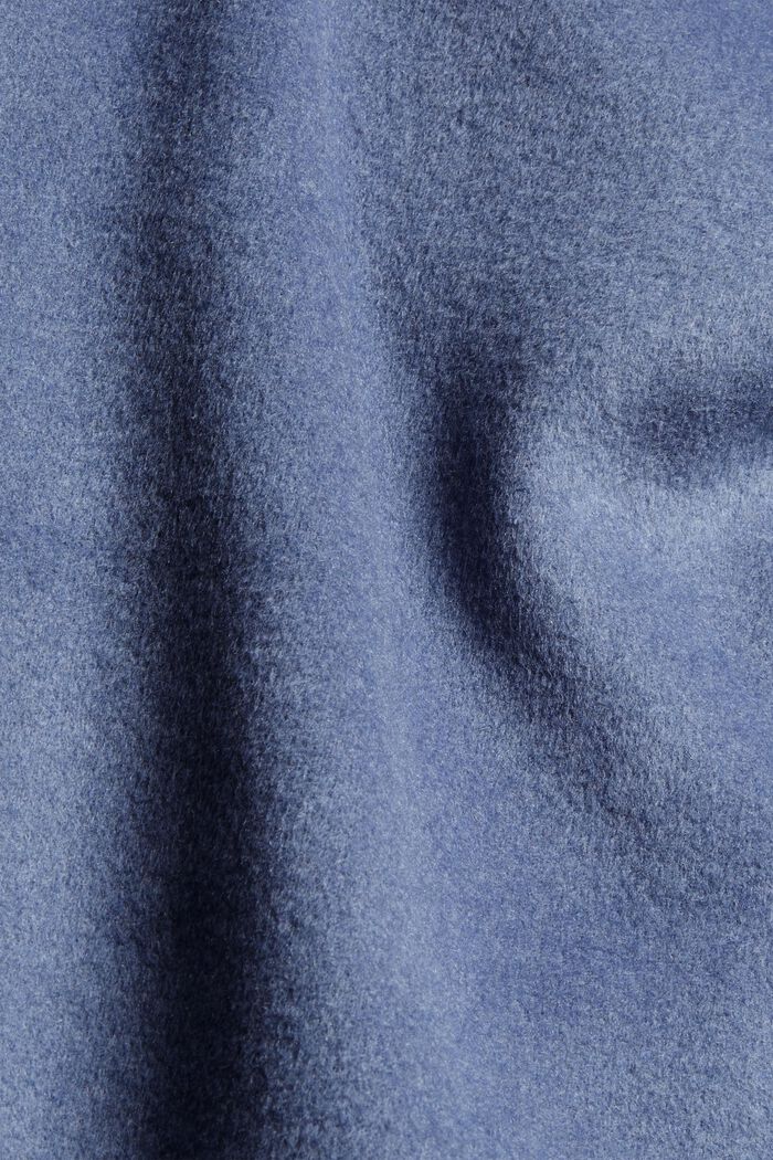 Blended wool shirt jacket, GREY BLUE, detail image number 4
