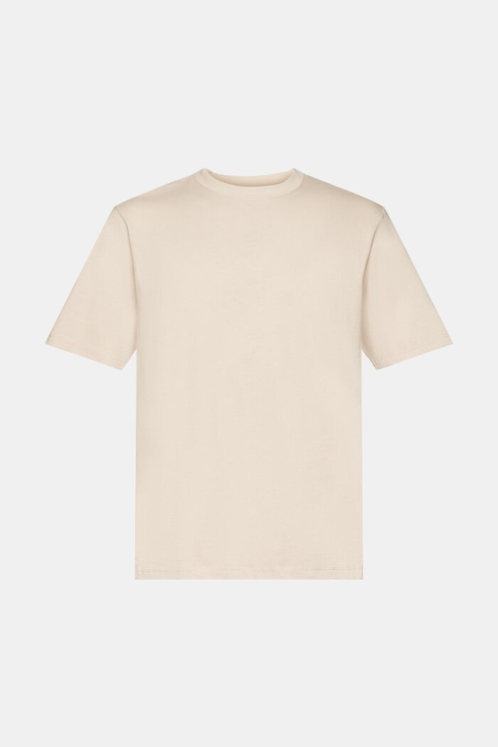 Cotton crewneck T-shirt, LIGHT TAUPE, detail image number 2