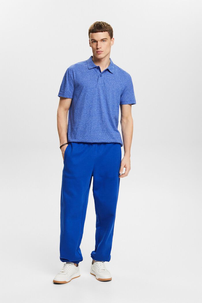 Melange Polo Shirt, BRIGHT BLUE, detail image number 1