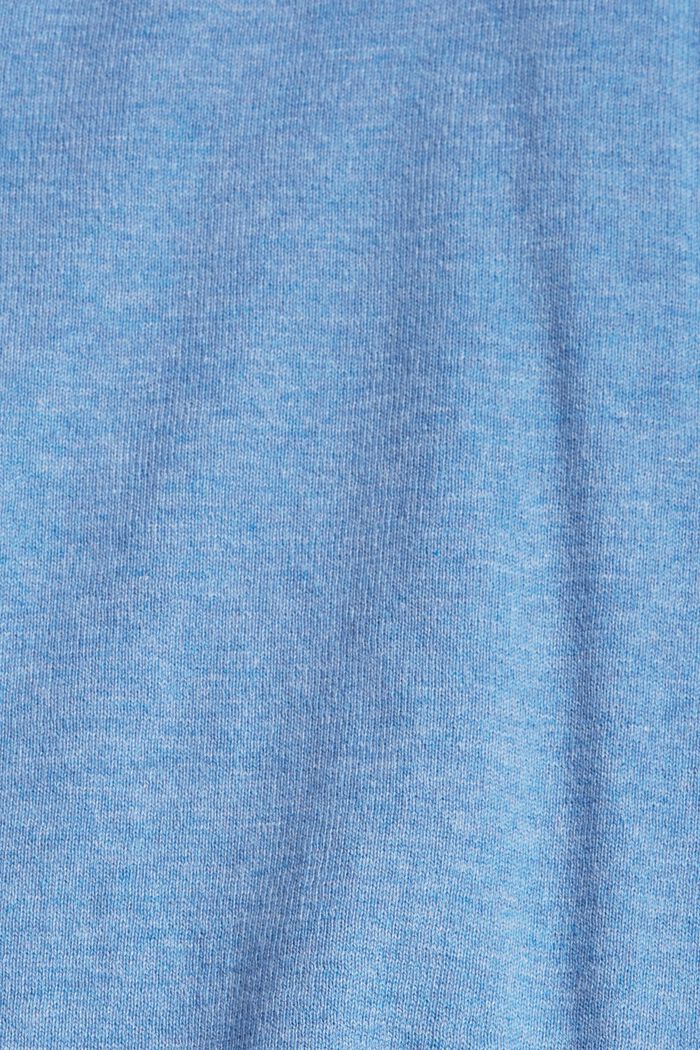 Fine knit jumper in 100% cotton, LIGHT BLUE LAVENDER, detail image number 4