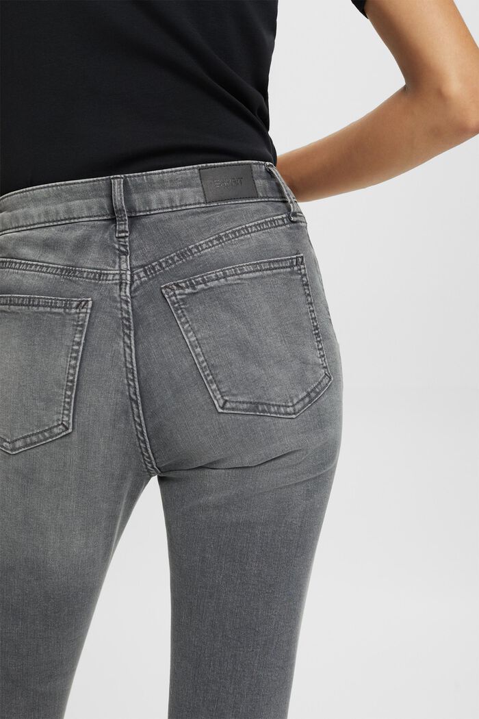 High-rise skinny jeans, GREY MEDIUM WASHED, detail image number 4