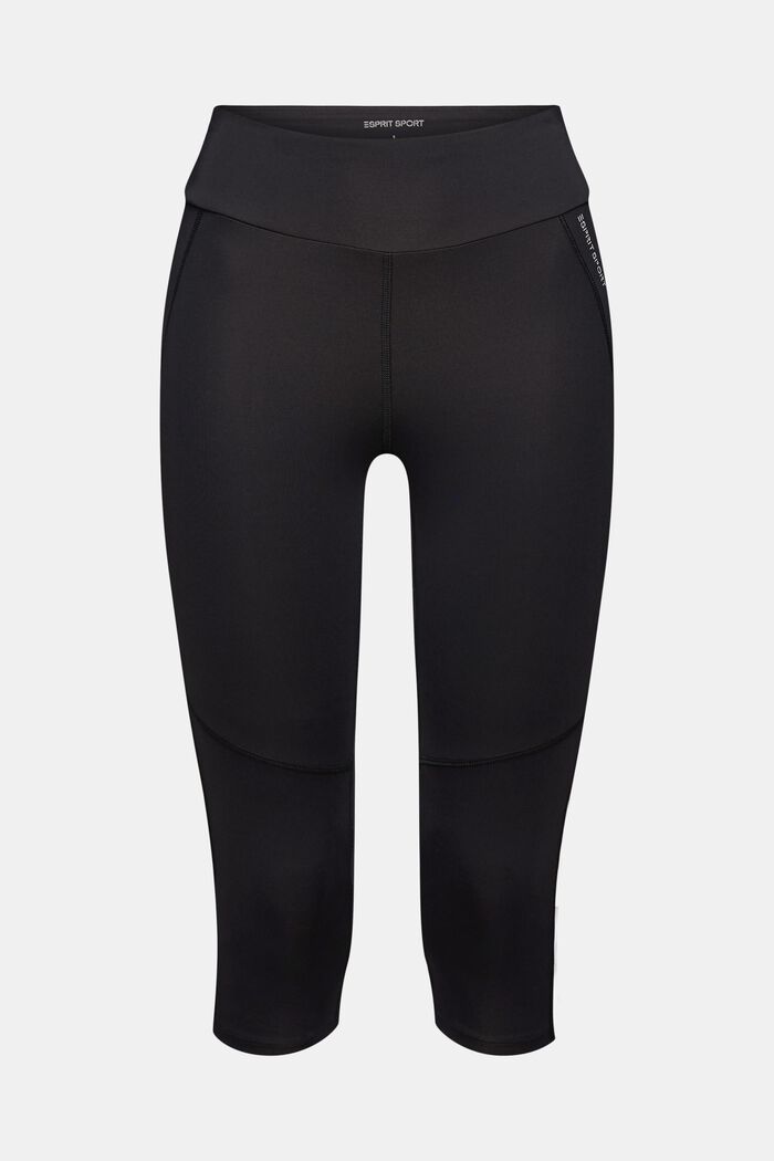 Recycled: capri leggings with an E-DRY finish, BLACK, detail image number 6