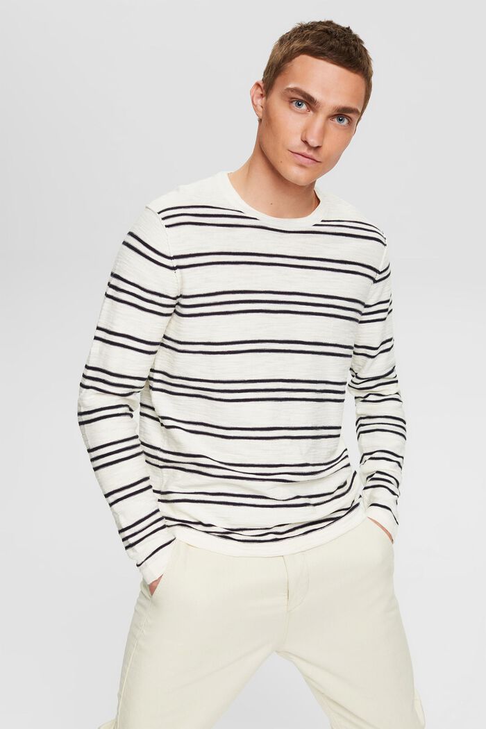 Striped jumper, OFF WHITE, detail image number 0