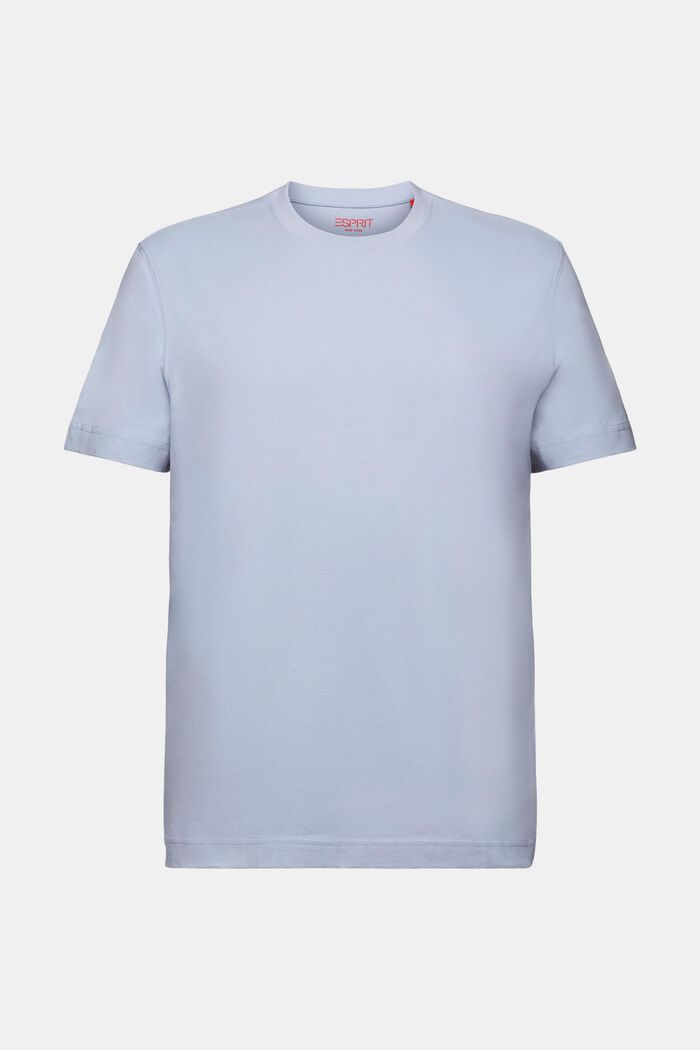 Cotton Jersey Crewneck T-Shirt, LIGHT BLUE LAVENDER, detail image number 6