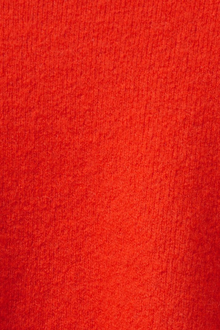 Wool Blend Turtleneck Sweater, BRIGHT ORANGE, detail image number 5