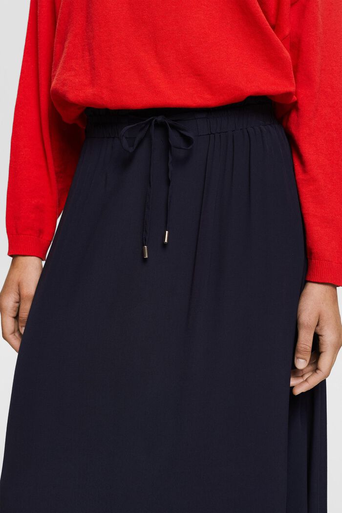 Midi skirt made of LENZING™ ECOVERO™, NAVY, detail image number 0