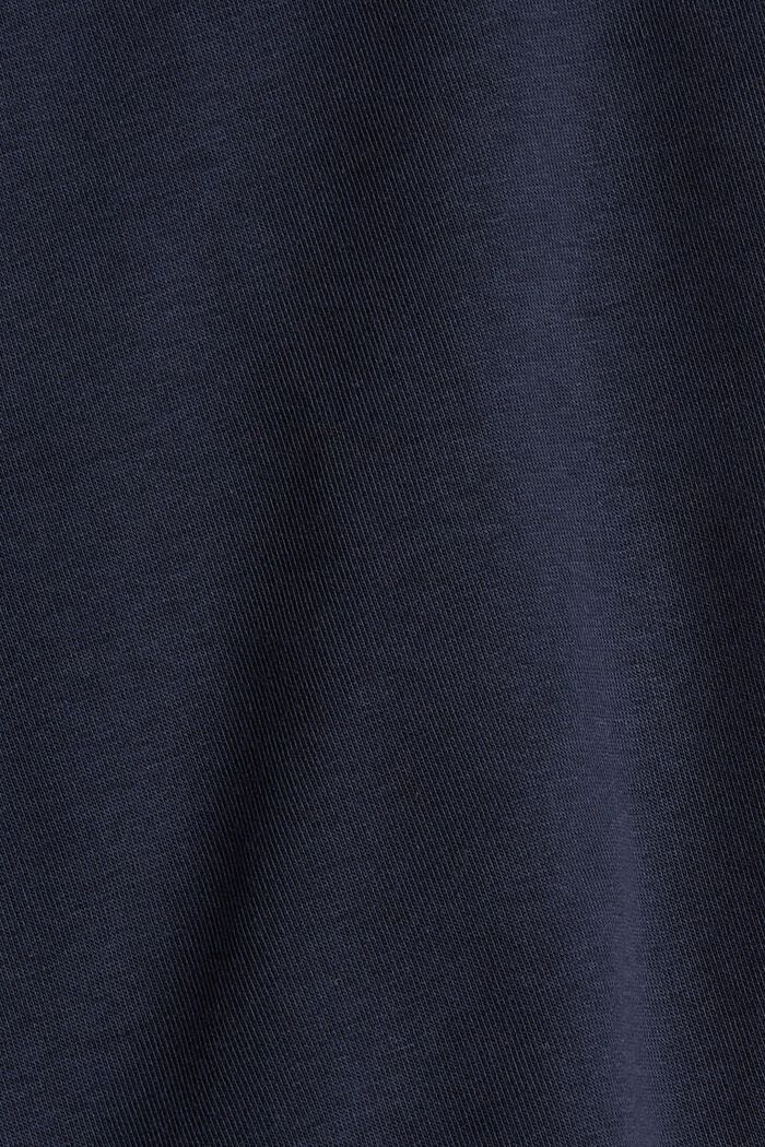 Hoodie with an embroidered logo, cotton blend, NAVY, detail image number 4