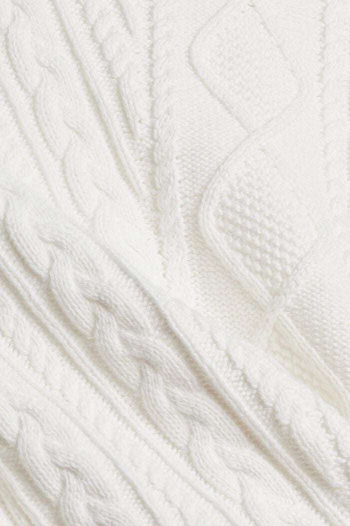 Jumper with patterned texture, organic cotton, OFF WHITE, detail image number 4