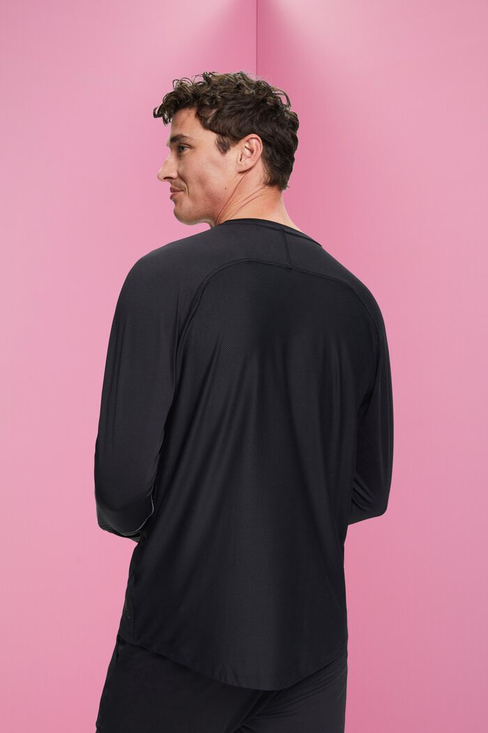 Long-sleeved top with thumb holes, BLACK, detail image number 3