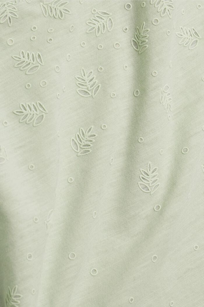 Recycled: Print t-shirt with organic cotton, PASTEL GREEN, detail image number 4