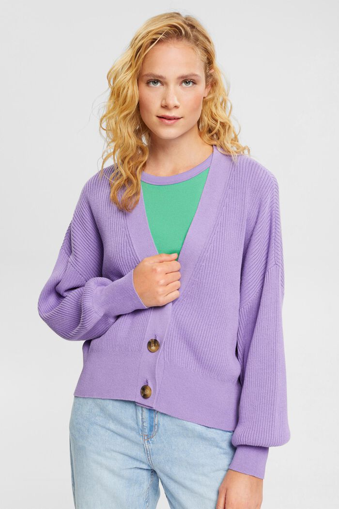 Knitted Cardigan, LILAC, detail image number 1