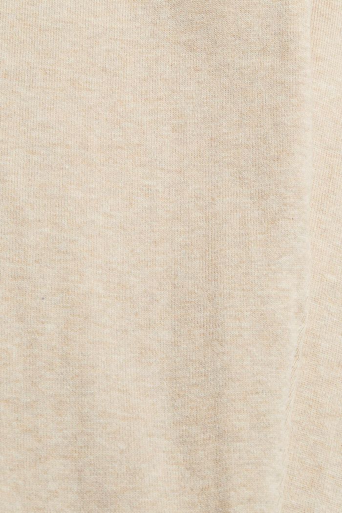 Knitted tracksuit bottoms, organic cotton, BEIGE, detail image number 4