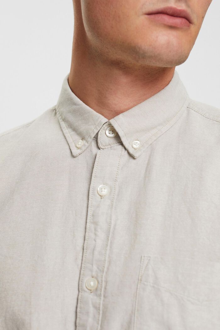 Button-down shirt, PALE KHAKI, detail image number 0