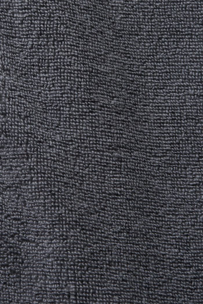 Terry cloth bathrobe with striped lining, GREY STEEL, detail image number 4