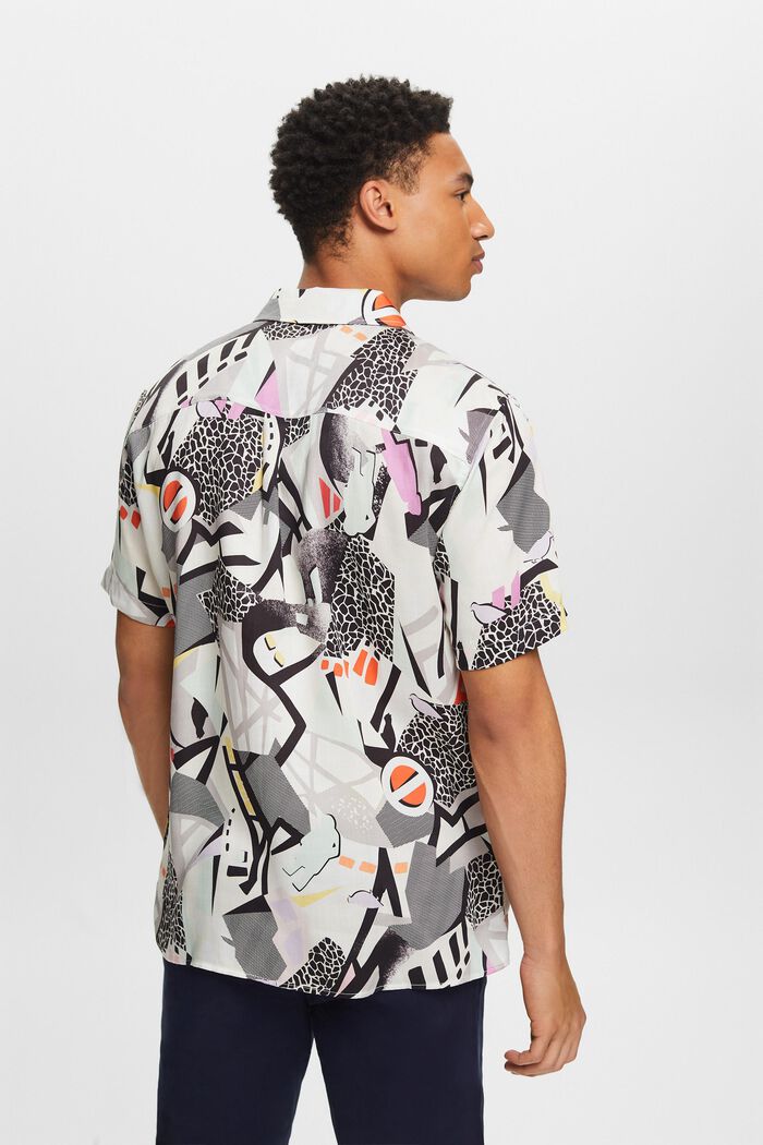 Printed Short-Sleeve Shirt, OFF WHITE, detail image number 2